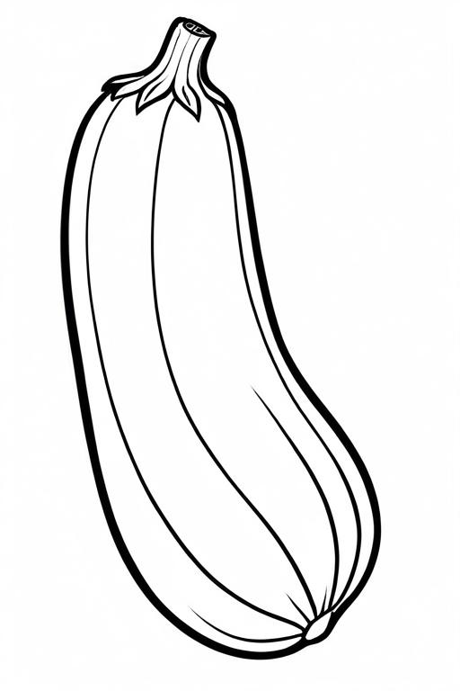 Zucchini Coloring Page 8 for Kids