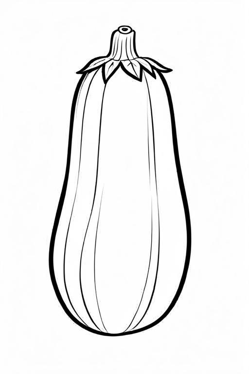 Zucchini Coloring Page 9 for Kids