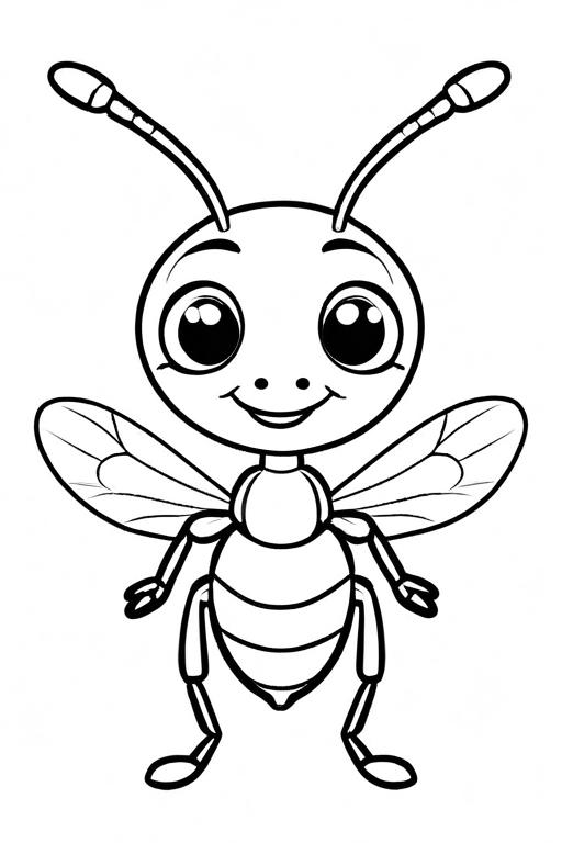 Ant Coloring Page 2 for Kids