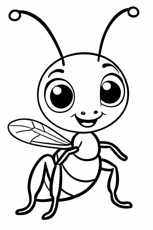 Ant Coloring Page 21 for Kids