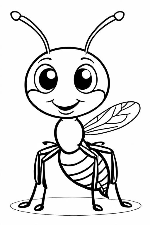 Ant Coloring Page 24 for Kids