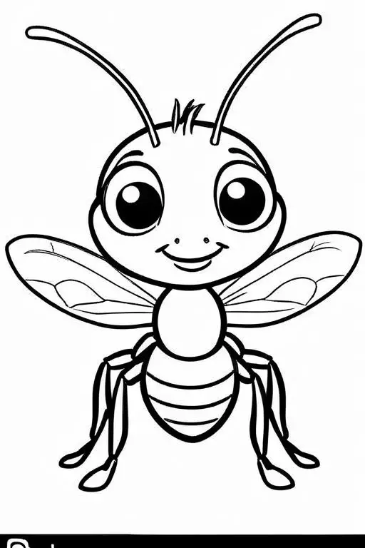 Ant Coloring Page 3 for Kids