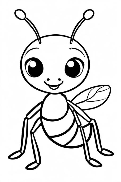 Ant Coloring Page 32 for Kids