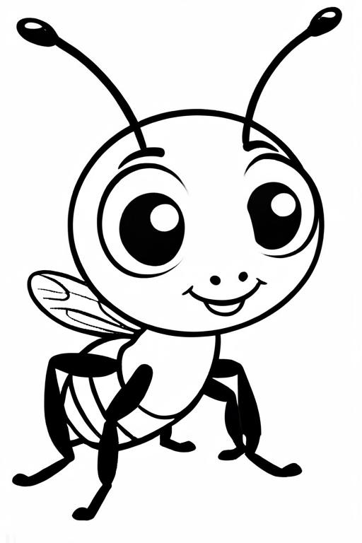 Ant Coloring Page 34 for Kids