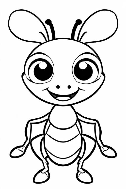 Ant Coloring Page 9 for Kids