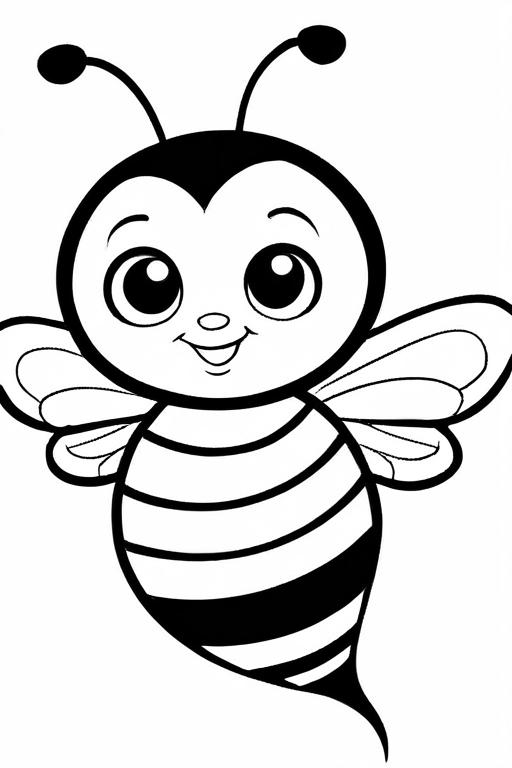 Bee Coloring Page 23 for Kids