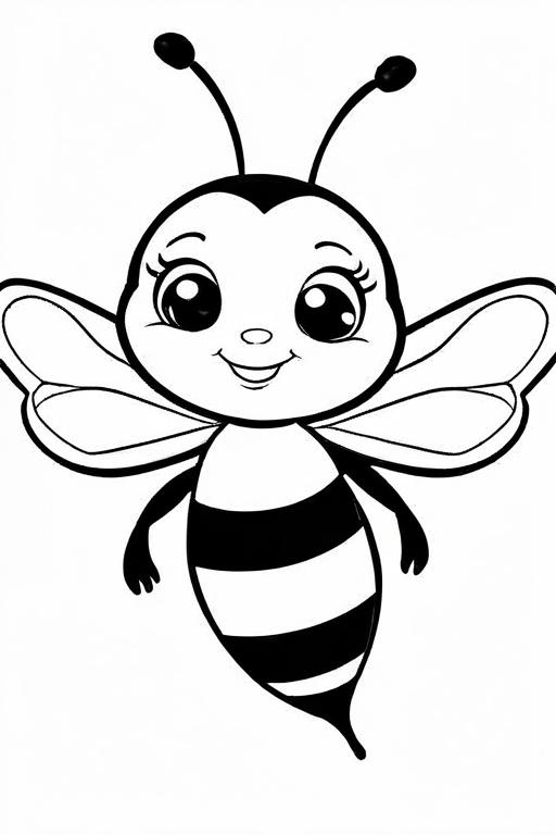 Bee Coloring Page 26 for Kids