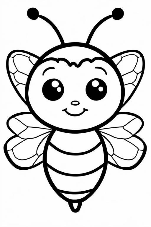 Bee Coloring Page 27 for Kids