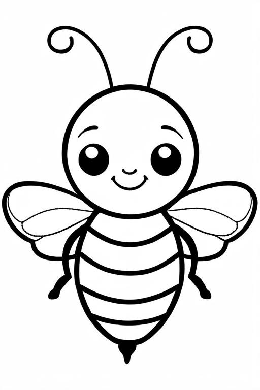 Bee Coloring Page 29 for Kids