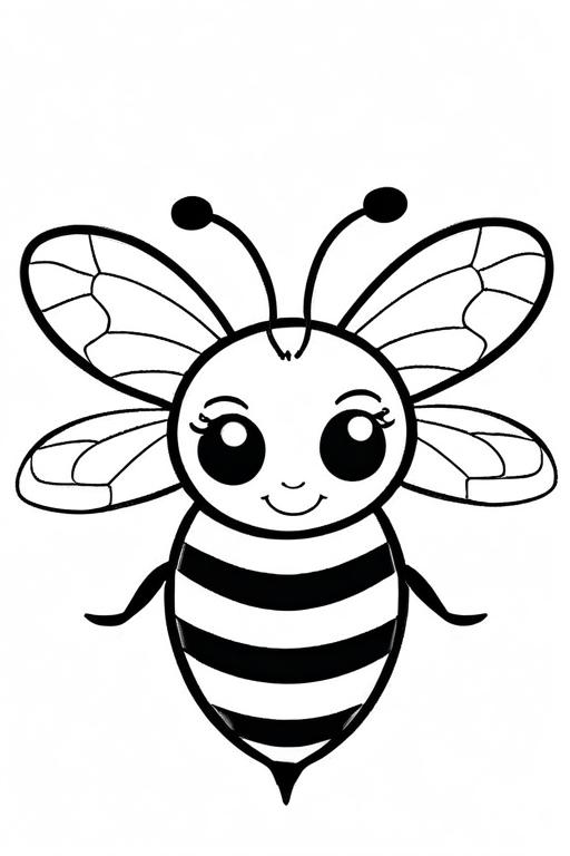 Bee Coloring Page 31 for Kids