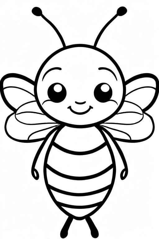 Bee Coloring Page 35 for Kids