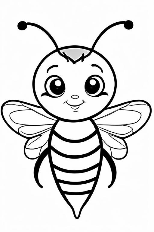 Bee Coloring Page 36 for Kids