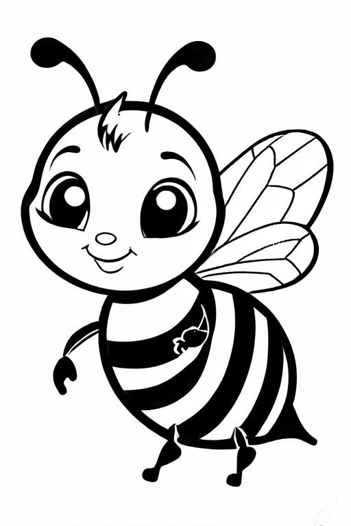 Bee Coloring Page 37 for Kids