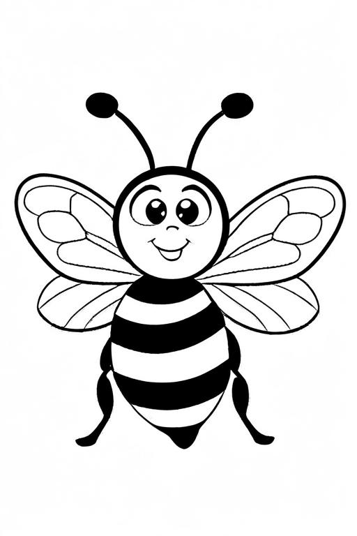 Bee Coloring Page 38 for Kids