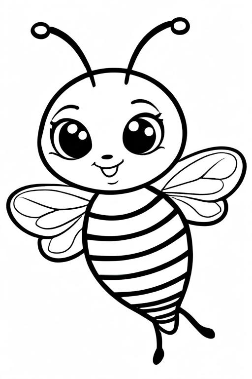 Bee Coloring Page 41 for Kids