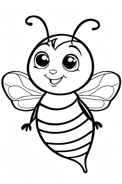 Bee Coloring Page 49 for Kids