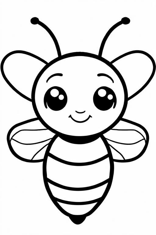 Bee Coloring Page 52 for Kids