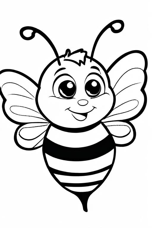 Bee Coloring Page 55 for Kids