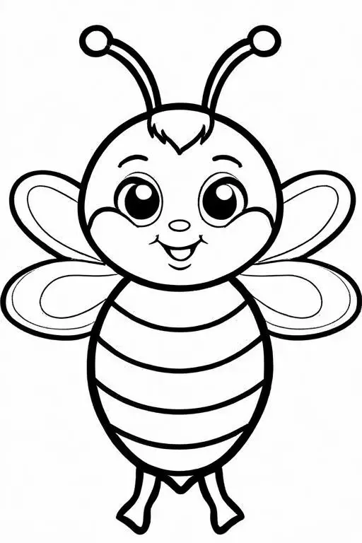 Bee Coloring Page 56 for Kids