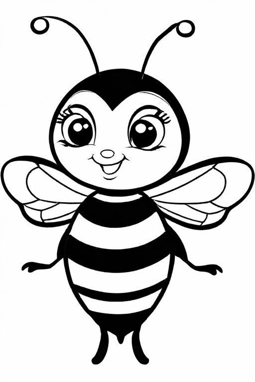 Bee Coloring Page 57 for Kids