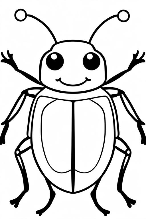 Beetle Coloring Page 10 for Kids