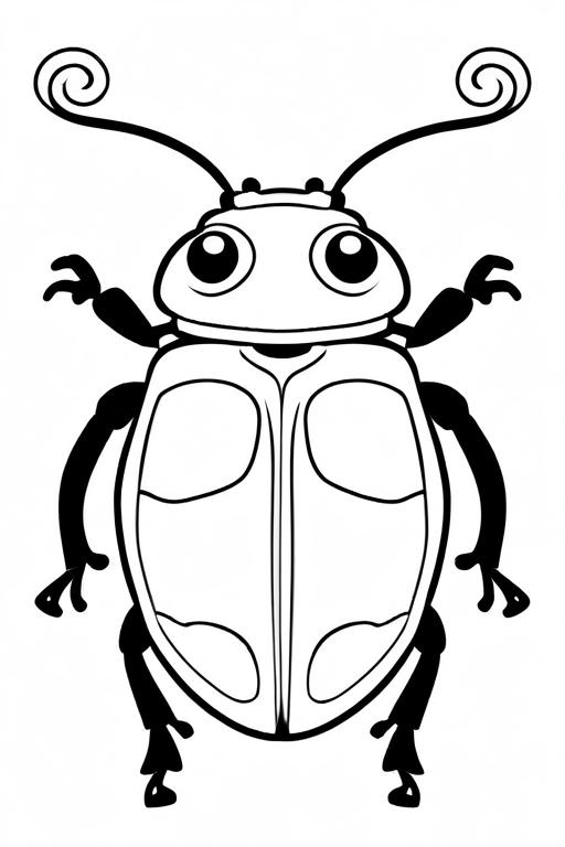 Beetle Coloring Page 11 for Kids