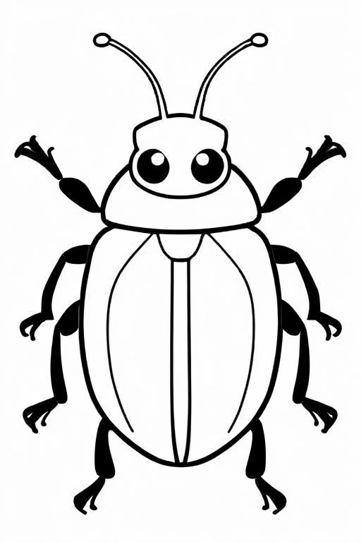 Beetle Coloring Page 12 for Kids