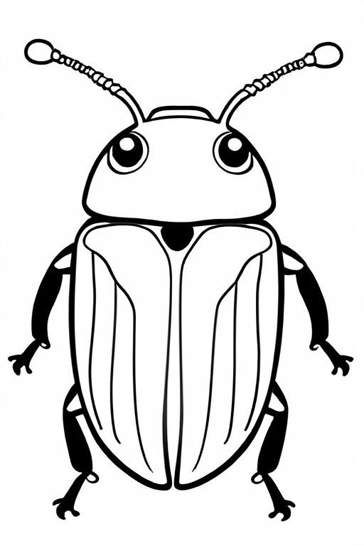 Beetle Coloring Page 2 for Kids