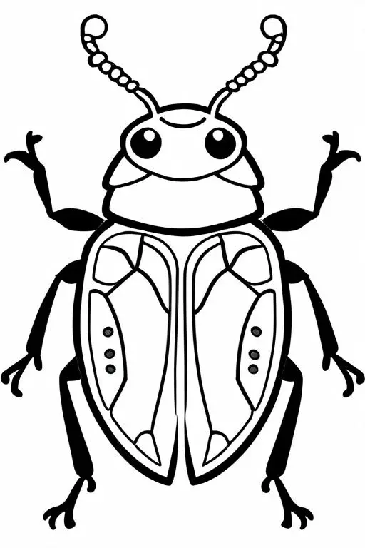 Beetle Coloring Page 24 for Kids