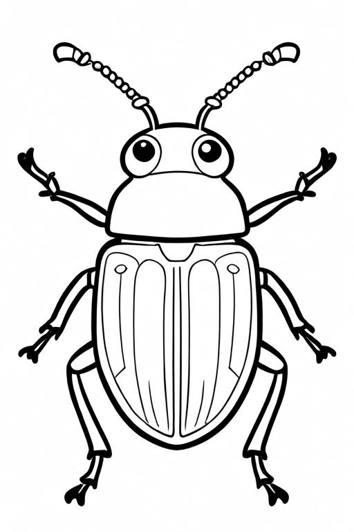 Beetle Coloring Page 28 for Kids