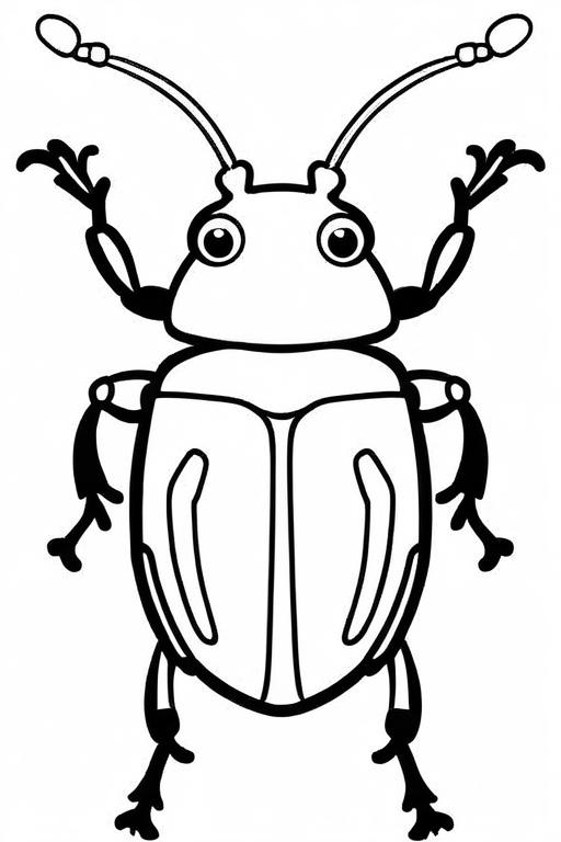 Beetle Coloring Page 4 for Kids