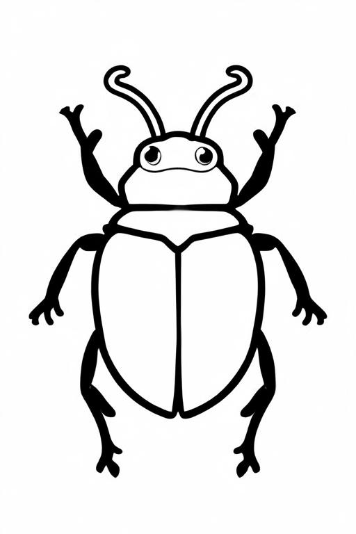 Beetle Coloring Page 42 for Kids