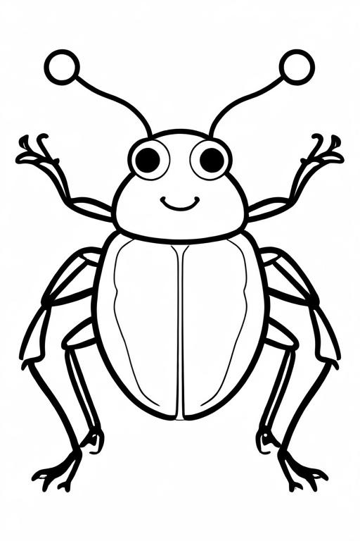 Beetle Coloring Page 44 for Kids