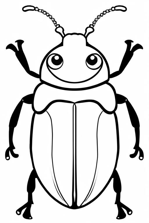 Beetle Coloring Page 45 for Kids