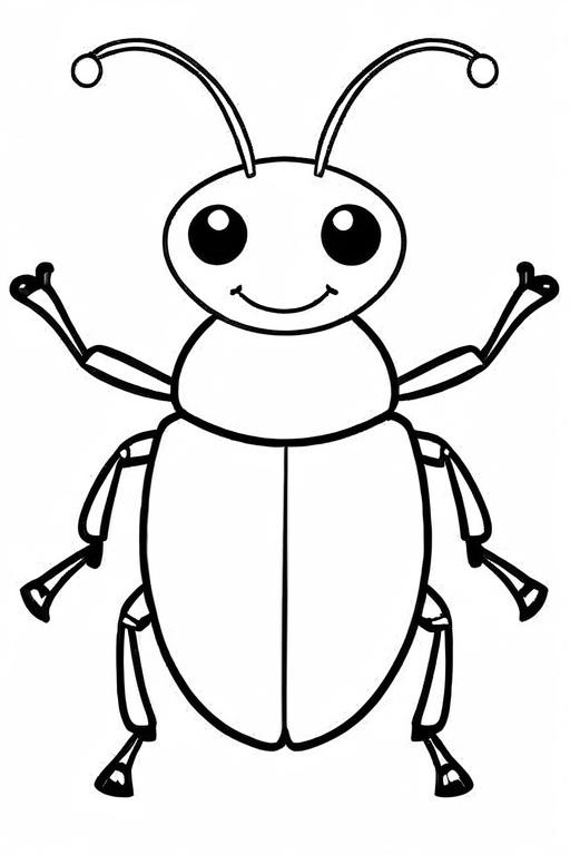 Beetle Coloring Page 5 for Kids