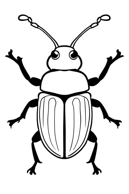 Beetle Coloring Page 52 for Kids