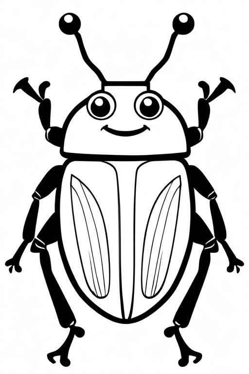 Beetle Coloring Page 55 for Kids