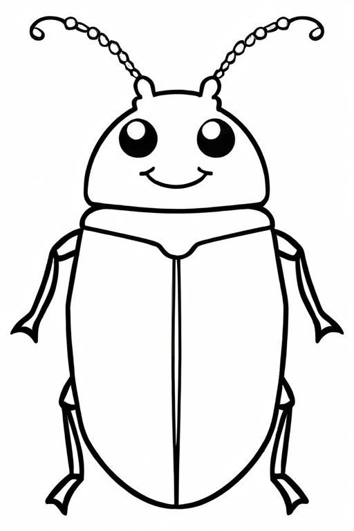 Beetle Coloring Page 7 for Kids