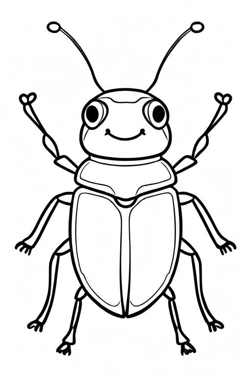 Beetle Coloring Page 8 for Kids