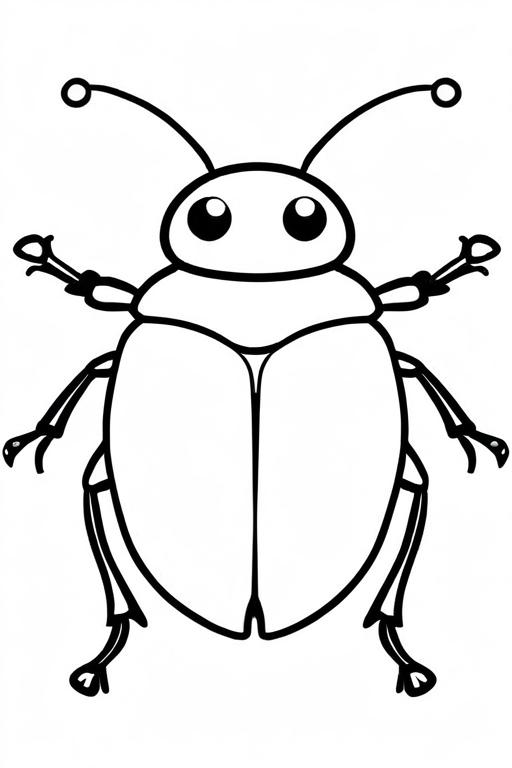 Beetle Coloring Page 9 for Kids