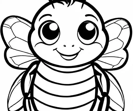 Bumblebee Coloring Page 1 for Kids