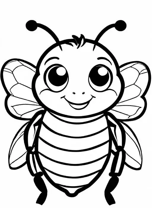 Bumblebee Coloring Page 1 for Kids