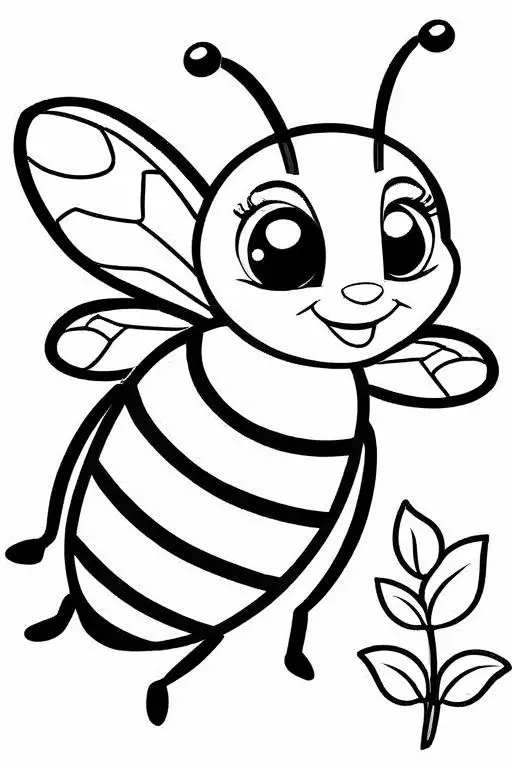 Bumblebee Coloring Page 2 for Kids