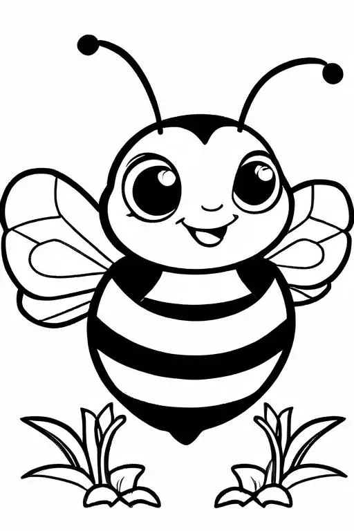 Bumblebee Coloring Page 6 for Kids