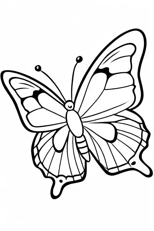 Butterfly Coloring Page 10 for Kids