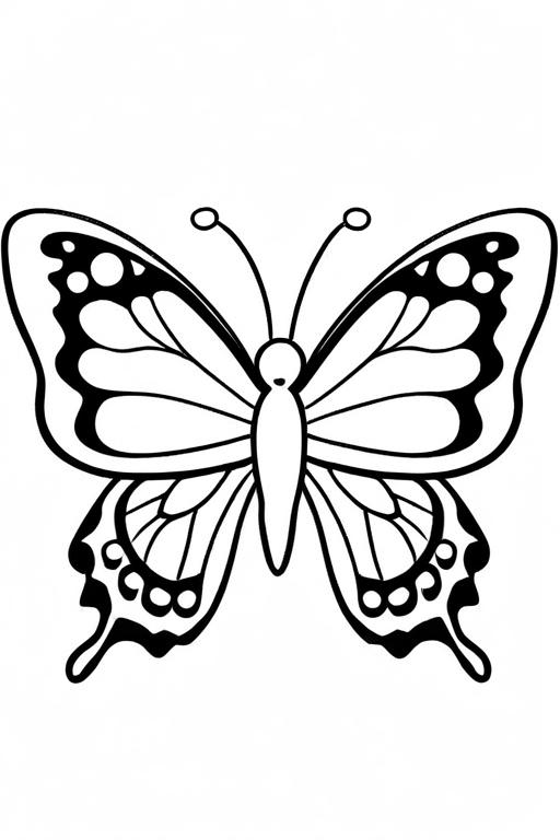 Butterfly Coloring Page 12 for Kids