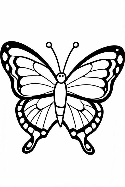 Butterfly Coloring Page 17 for Kids