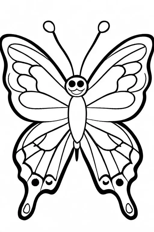 Butterfly Coloring Page 21 for Kids