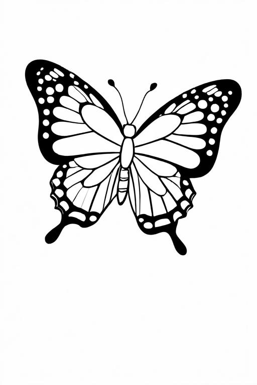 Butterfly Coloring Page 24 for Kids