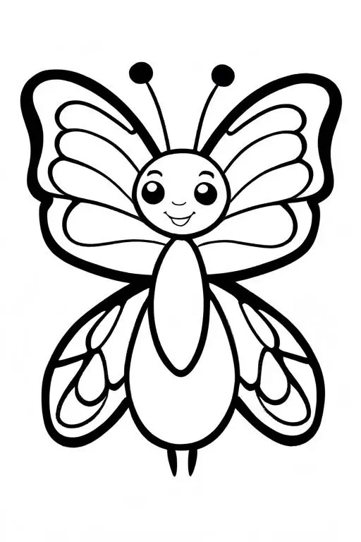 Butterfly Coloring Page 26 for Kids